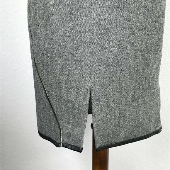 Band of Outsiders Tweed Wool Blend Straight Pencil Skirt FLAW - Picture 10 of 12